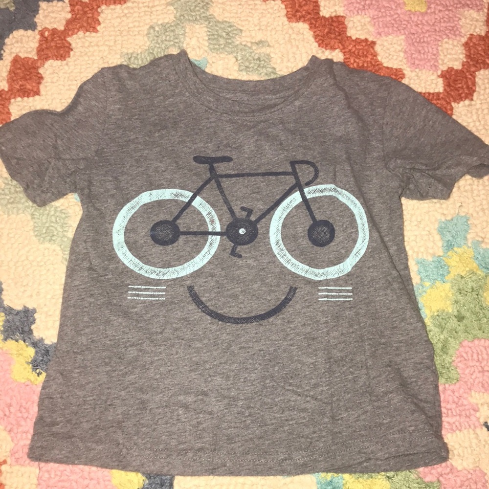 Grey bicycle tee